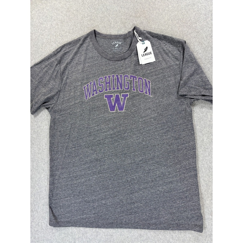 NWT Washington Huskies LEAGUE Short Sleeve Campus Tee‎ Shirt (Men's XL) Gray